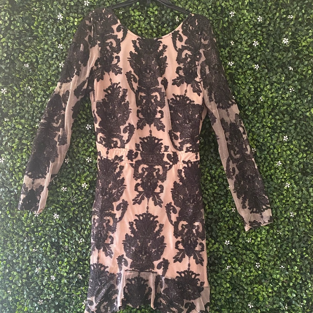 For Love And Lemons A Night To Remember Dress- Black/Nude